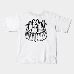 Penguins on gelatin salad Kids T-Shirt